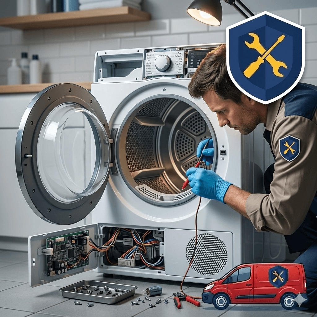Bánh đỡ lồng máy sấy bị mòn: cách nhận biết